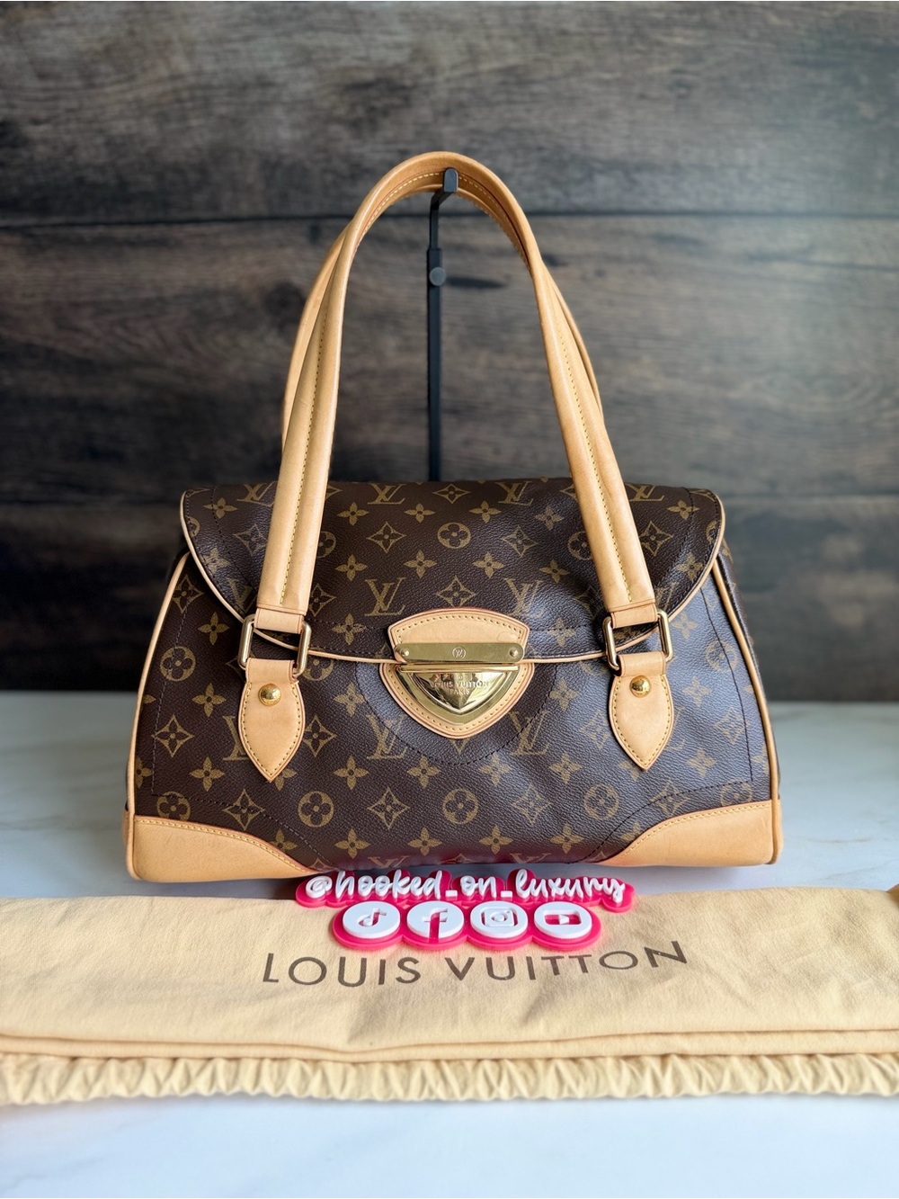 Authentic Louis Vuitton Beverly GM Monogram Shoulder Handbag Purse Tote Vintage